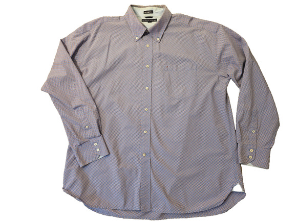 Tommy Hilfiger Other - Tommy Hilfiger 80's 2 Ply Fabric Mens Blue Plaid Button Up Long Sleeve Shirt XXL